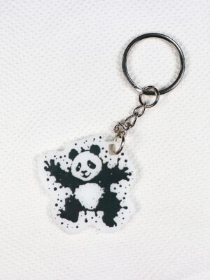 llavero panda negro blanco 2